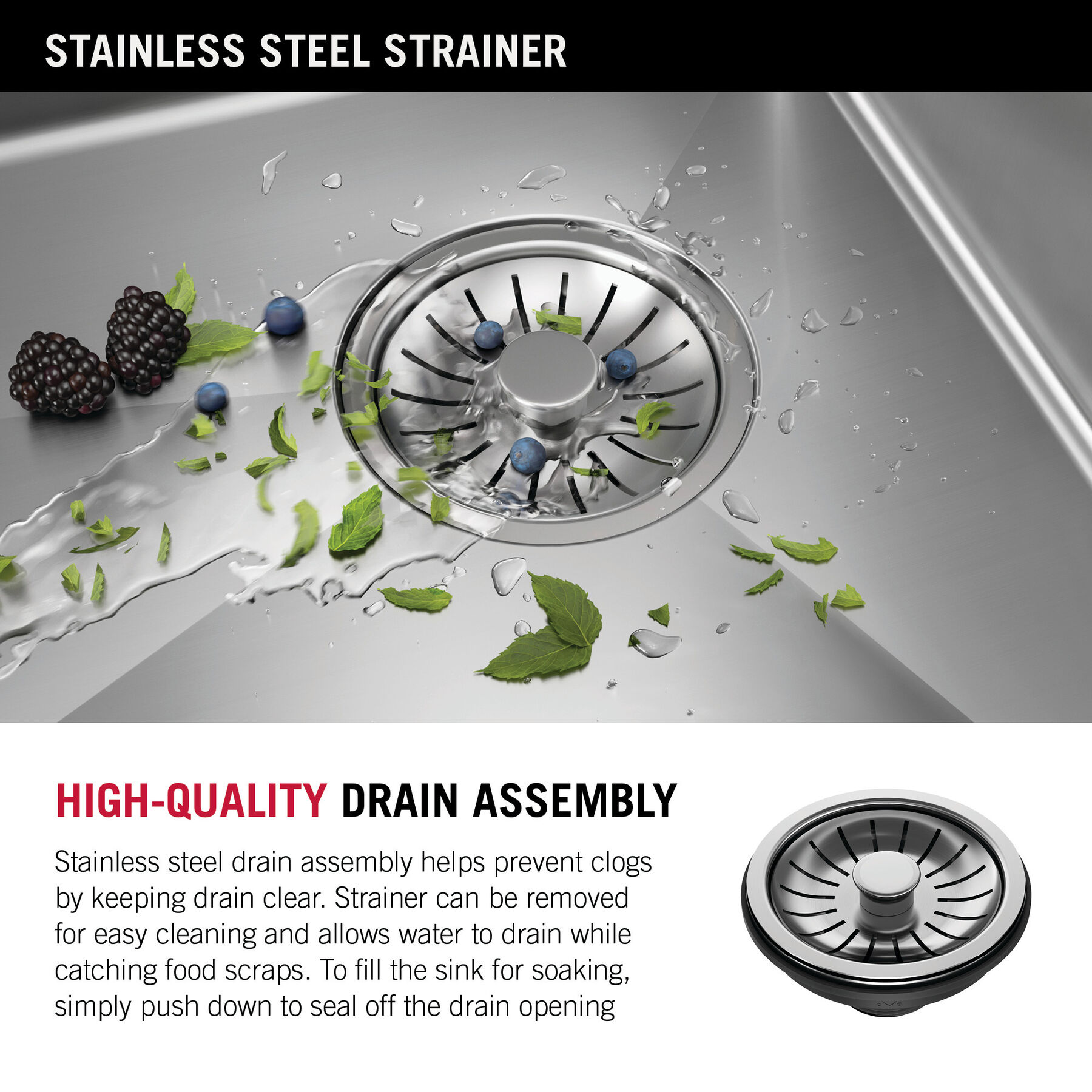 Lavabo de cocina para reacondicionamiento estilo campestre/borde delantero con un receptáculo de acero inoxidable calibre 16 de 30", para instalación de montaje bajo encimera/encastrado con accesorios, imagen 3